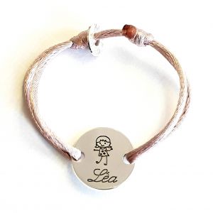 Bracelet enfant gravé 15 mm fille