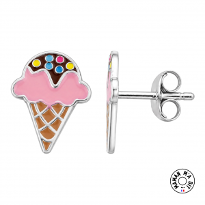 Boucles d'oreilles glace en argent