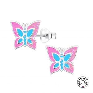 Boucles d'oreilles papillons en argent