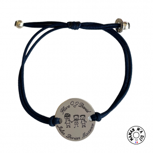 Bracelet adudlte dessin famille 20 mm