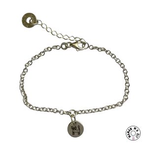 Bracelet gourmette mini chat (gravure au  choix)
