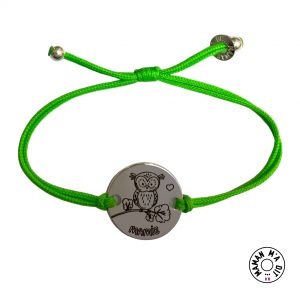Bracelet chouette hibou jeton 20 mm