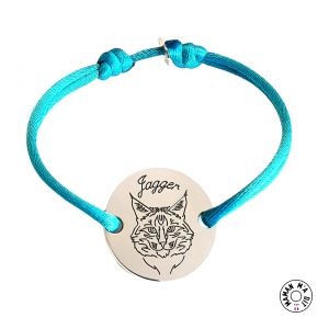 Bracelet chat jeton 24mm