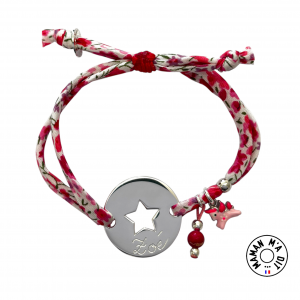 Bracelet Liberty jeton étoile et licorne