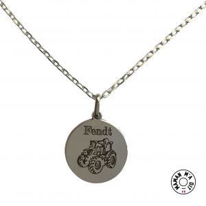 Collier médaille 24 mm tracteur