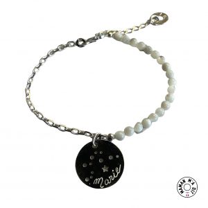 Bracelet constellation chaine argent et perles de culture