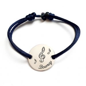 Bracelet note de musique jeton 24 mm