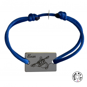 Bracelet canoë kayak rectangle 15x25 mm