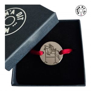 Bracelet cheval cavalière équitation jeton 20 mm