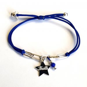 Bracelet chaine etoile pompon perle