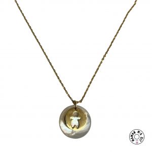 Collier nacre médaille fille ou garçon