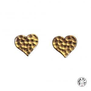 Boucles d'oreilles coeurs martelés