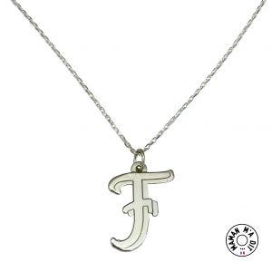 Collier pendentif 23 mm 1 lettre au choix