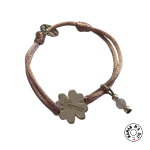 Bracelet trèfle et pompon perle