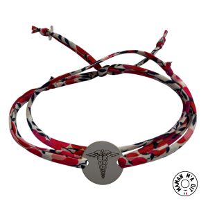 Bracelet caducée médecin jeton 20 mm