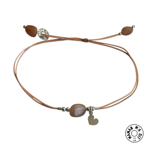 Bracelet  perles pierre de soleil et 1 mini au choix