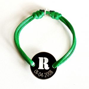 Bracelet  jeton 20 mm lettre au choix