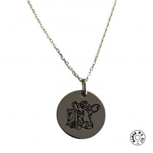 Collier vache pendentif 24 mm