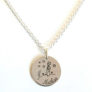 Collier baptême petit prince 20 mm
