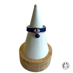 Bague tissée pierre de naissance