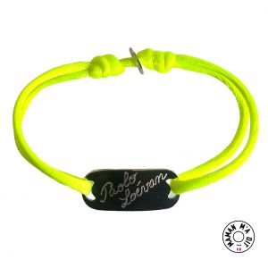 Bracelet plaque rectangle bombée 10x25 mm