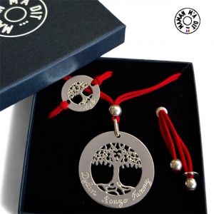 Parure bracelet et collier arbre de vie