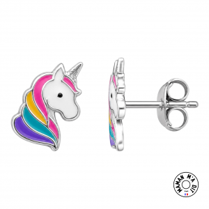 Boucles d'oreilles Licorne en argent