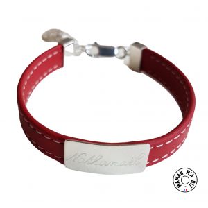 Bracelet cuir clip gravable