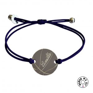 Bracelet ballon de basket 20 mm gravure à la main