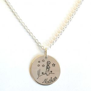 Collier baptême petit prince 15 mm