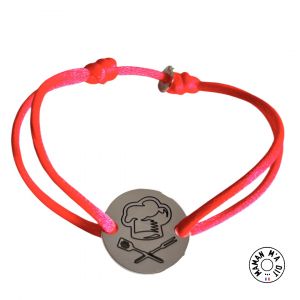 Bracelet toque de chef cuisinier jeton 20 mm