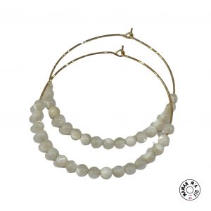 Créoles perles de nacre