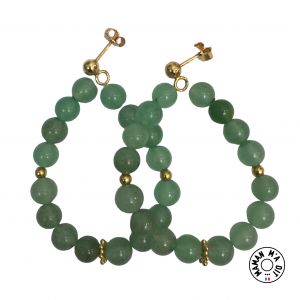 Boucles d'oreilles créoles aventurine