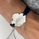 Bracelet fleur de naissance coquelicot