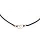 Collier shoker menottes 2 coeurs entrelacés