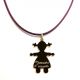 Collier fille 35 mm en argent  gravure au choix