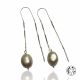 Boucles d'oreilles en argent perle de culture