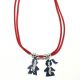 Collier 2 personnages 16 mm perles finition comprise