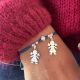 Bracelet  zircon 2 personnages