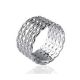 Bague chaîne 10 mm argent ou plaqué or