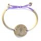 Bracelet  demi jonc dessin famille 24 mm