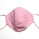 Masque barrière en tissus vichy rose lavable