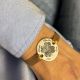 Bracelet 4 empreintes trèfle jeton 24 mm