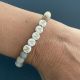 Bracelet maman et perles naturelles (mot au choix)